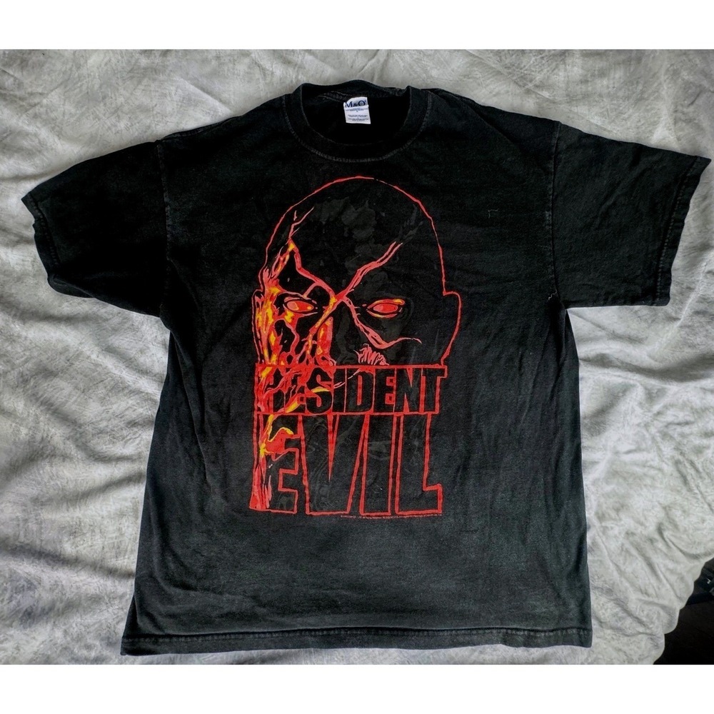 Vintage Resident Evil Capcom T-Shirt 1998 Zombie Horror Video Game Black Large